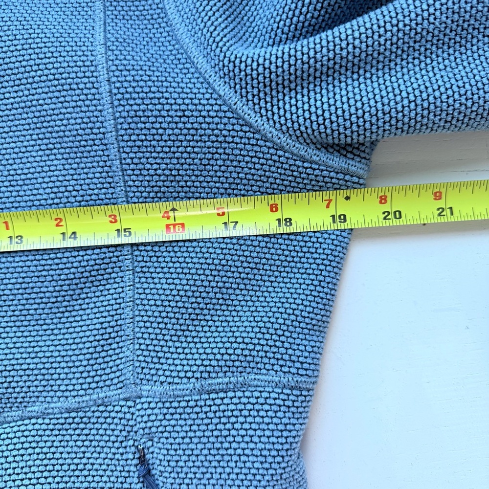 La Sportiva  Ayona Hoodie S Sherpa Fleece Jacket Reversible Teal Blue Climbers - Picture 12 of 15